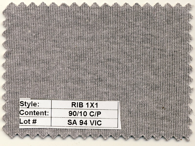 Rib 1x1 90/10 Cotton Poly